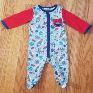 Absorba Infants Baby Boys Space Footie 0-3M
